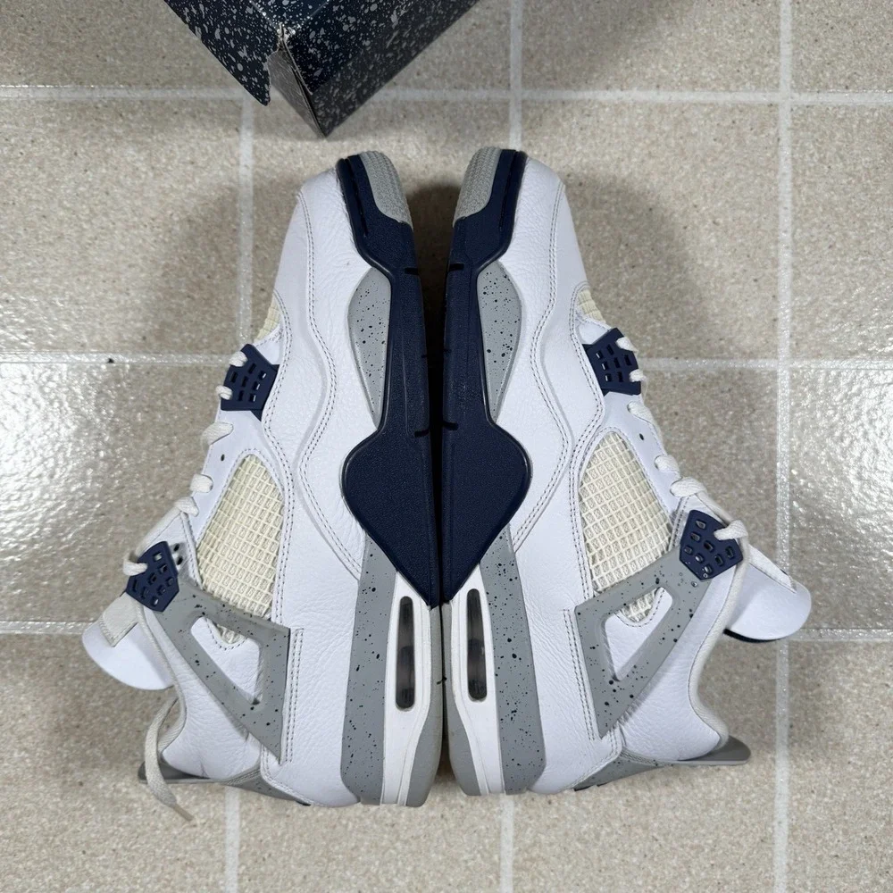 Nike Air Jordan 4 Retro Midnight Navy White Cement DH6927-140 Size 13